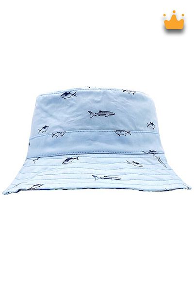Kitti 1-4 ani 46 cm Bebeluş Băieţel Peşte Model Vară Pălărie Fedora Albastru Y 213010