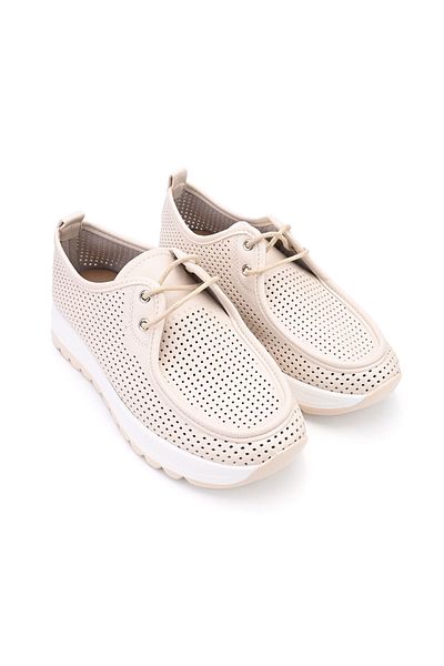 Tmall Women's casual shoes, Made of eco-leather, P1283, Beige