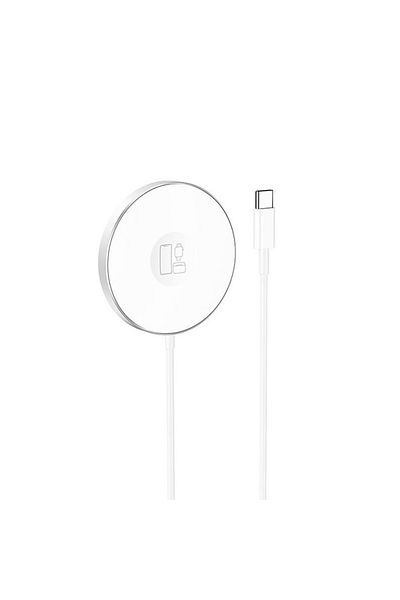 REDz Accessories Încărcător Magsafe, încărcare wireless 3 în 1, Hoco Cw41 Delight, tip C, 15w, alb