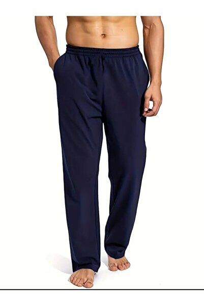 FİTGO Ανδρικό φούτερ με ίσιο πόδι Navy Blue