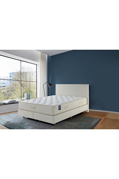 Vivense Luna Mılky Sabit Baza Ve Başlık Seti, Krem, 90X190