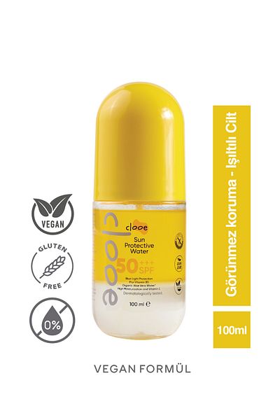 clooe Vegan Dual Phase Very High Protection 50 Spf Sun Water (100ml) Clooe