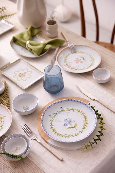 Kütahya Porselen Romance 14 Piece Breakfast Set for 6 People