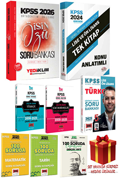 Yediiklim Yayınları 2026 Yediiklim KPSS Ortaöğretim Ön Lisans Soru Bankası+Or...