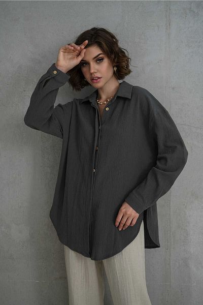 BOHEMAİ Jovena Hidden Button Detail Antracit ing