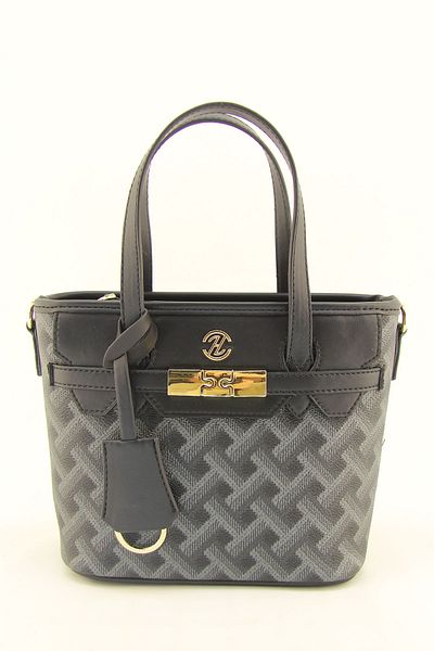 HNB Women's Black Small Bucket Hand and Crossbody Bag