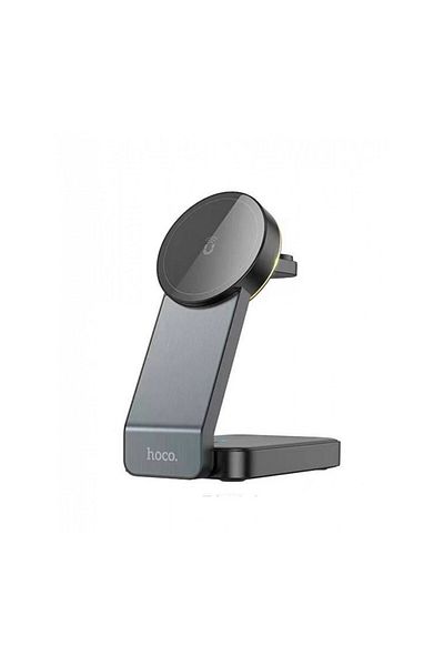 REDz Accessories Încărcător wireless Magsafe 3 în 1, Hoco CQ3, Încărcare rapidă, 15W, Negru