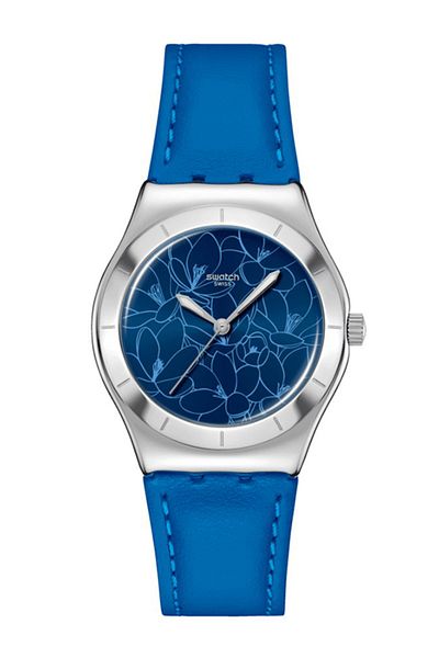 Swatch Yls235 Blue Petal Promise Wristwatch