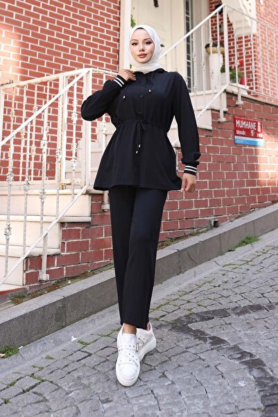 MİSSKAYLE Ribana Detaylı Takım Siyah