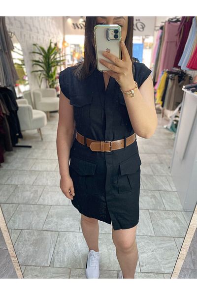 Flow Linen Dress with Belt