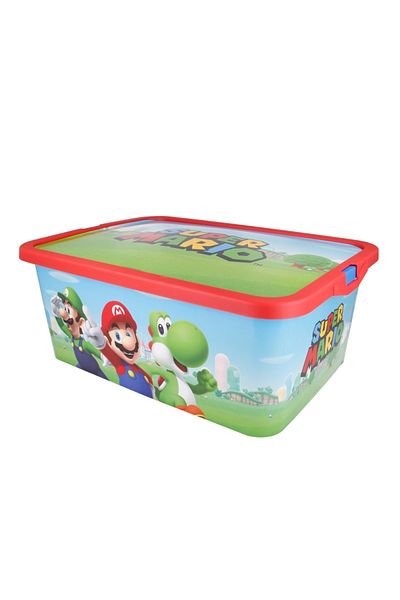 Disney Toy storage box, Plastic, 13l, Multicolor, Super Mario
