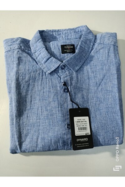 DYNAMO cămașă sport din in, cu mânecă scurtă, mărime mare