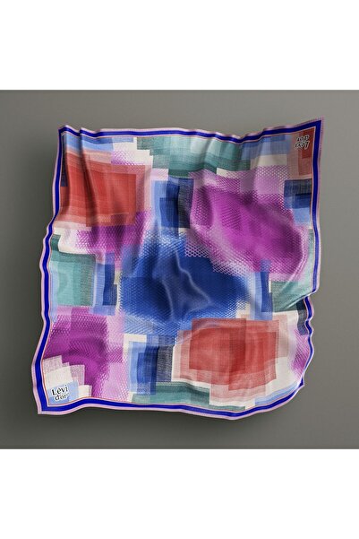 Levidor Geometric Color Transition Pattern Sparkling Crystal Scarf