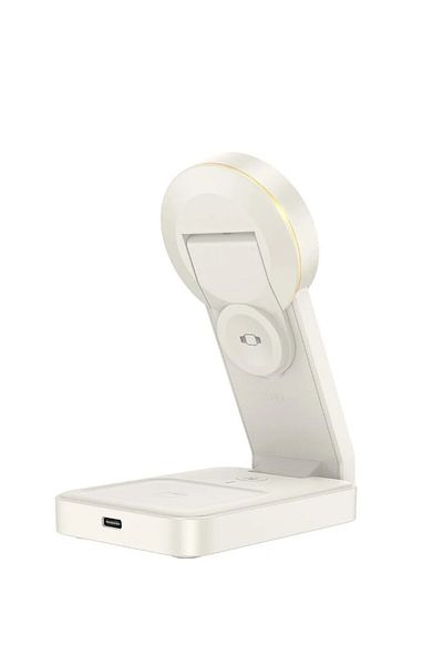 REDz Accessories Încărcător wireless Magsafe 3 în 1, Hoco CQ3, Încărcare rapidă, 15W, Alb
