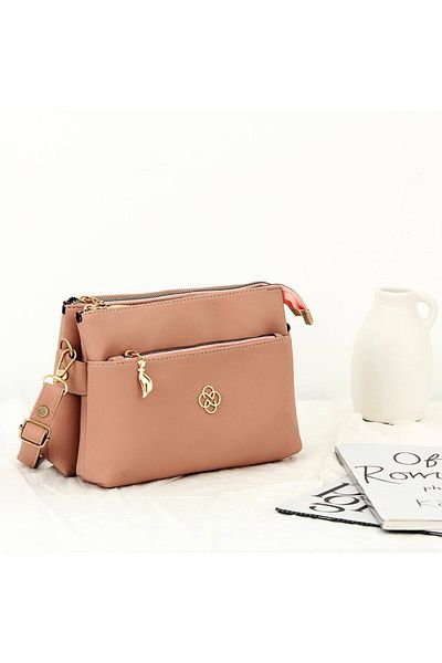 HONEY BAG Γυναικεία τσάντα ώμου Hub Quality Δερμάτινη 3 θέσεων