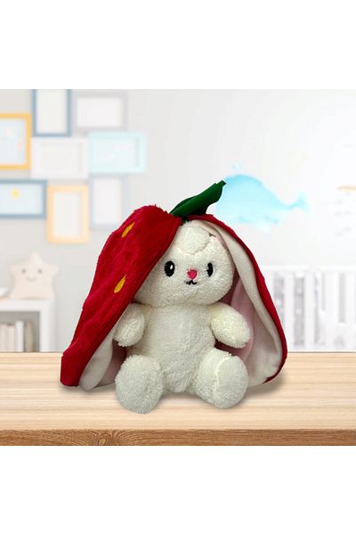 ribac Cute Strawberry Rabbit Plush Gift 50 cm Toy with Bag