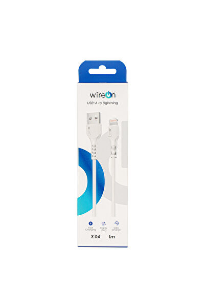 Wireon USB Iphone Lightning Hızlı Şarj Kablosu (3.0A - 1 Metre ) - Lightning ...