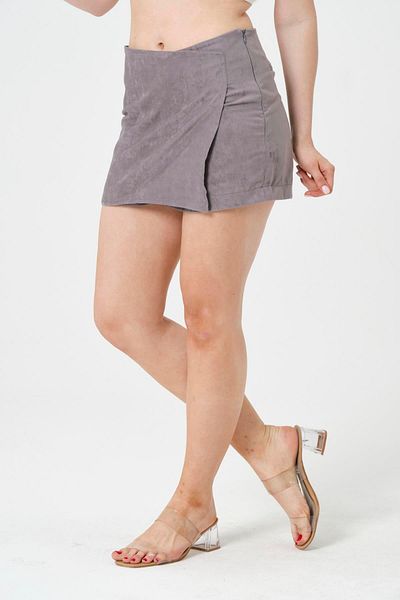 Rich Gray Shorts Skirt