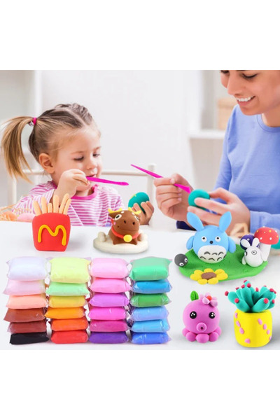 NEXTLY Σετ πλαστελίνης, εύκολο στη μοντελοποίηση, αντικολλητικό, αξεσουάρ μοντελισμού, 24 τσάντες