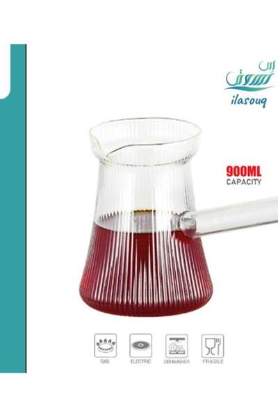 DLC إبريق شاي زجاجي سعة 0.9 لتر DLC36436