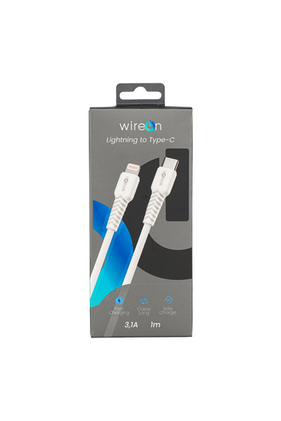 Wireon Lightning(Iphone) Type-C Örgülü Şarj Kablosu (3.1A - 1 Metre ) Lightni...