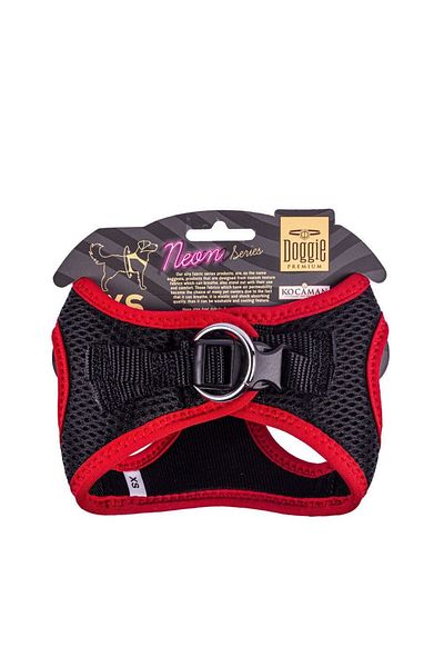 Doggie Cool Woven Neon Small Breed Chest Collar Red 30-34 cm (Ang-Xs)