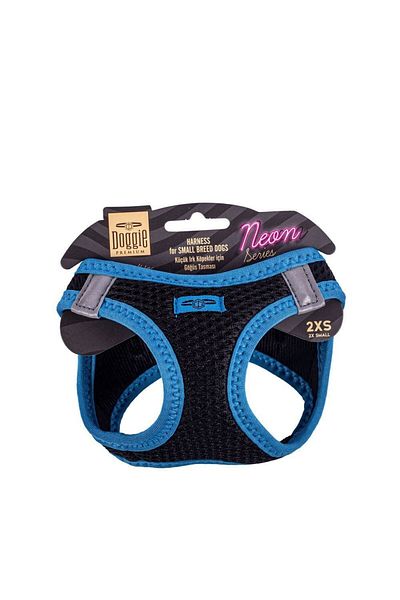 Doggie Cool Woven Neon Small Breed Collar Blue 26-30 cm