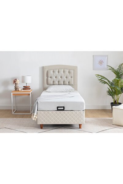 Vivense LUNA VEGA BAZA BAŞLIK YATAK SETİ, KREM, 90X190