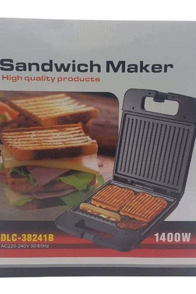 DLC Electric Sandwich Maker - 1400W 1400.0 W DLC-38241B Black