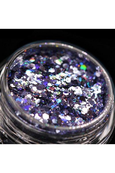 Kajol Beauty Holographic cosmetic glitter (light indigo) for makeup/bodyart PK127 KAJOL Beauty®, <1g