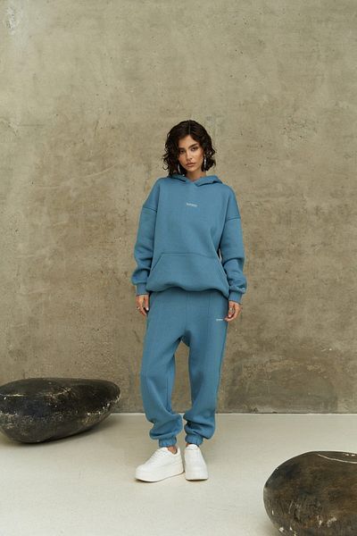 MAİ COLLECTİON Set de trening Cloud Blue cu imprimeu minim
