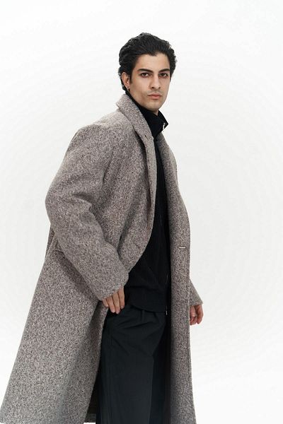 MAİ COLLECTİON Rodney Brown Men's Long Coat