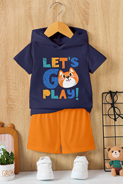 MYADA Новий сезон з капюшоном Давай грати Лисиця з принтом 2-х комплект дитяч...