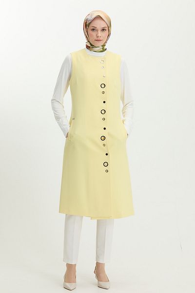 Setrms Eyelet Detailed Long Vest