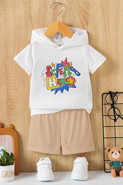 MYADA Новий сезон, дитячий комплект з капюшоном і принтом супергероя, 2 предм...