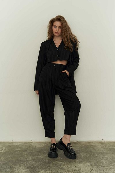 MAİ COLLECTİON Mai Polly Black Triple Jacket Set