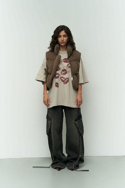 MAİ COLLECTİON Φουσκωτό γιλέκο Laila Khaki