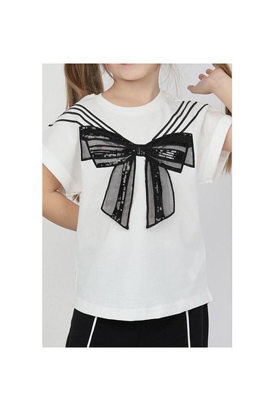 JABBER Seasonal Suit for Girl Sequin Tulle Bow