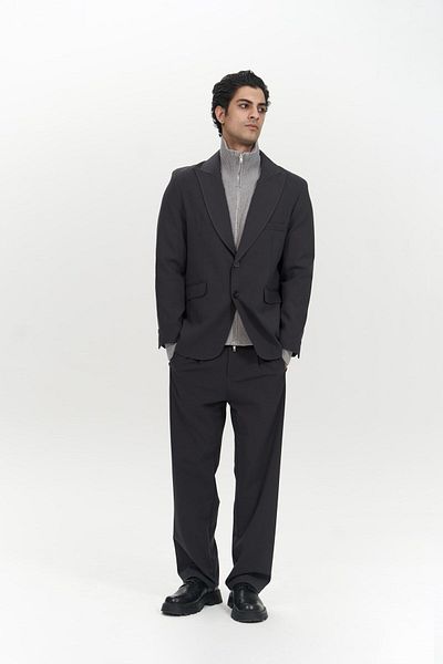 MAİ COLLECTİON Orlando Soft Black Men's Jacket Pants Set