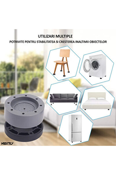 NEXTLY Set of 8 Non-Slip Feet for Washing Machine, Tumble Dryer, Refrigerator, Furniture