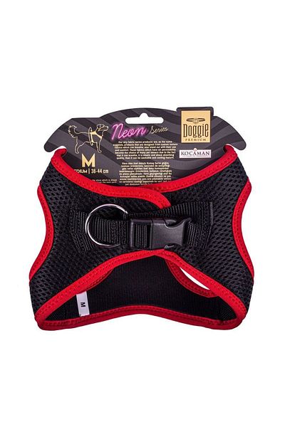 Doggie Air Woven Neon Small Breed Chest Collar Red 38-44 Cm (ANG-M)