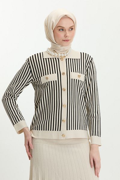 Setrms Striped Summer Knitwear Cardigan