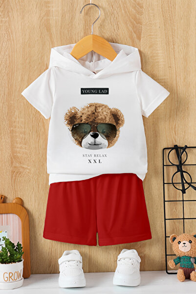 MYADA Преміум Stay Relax Повітряний Тедді Беар з принтом, 2-х частинний дитяч...