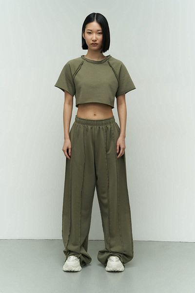 MAİ COLLECTİON Σετ φόρμας Marcio Khaki Crop