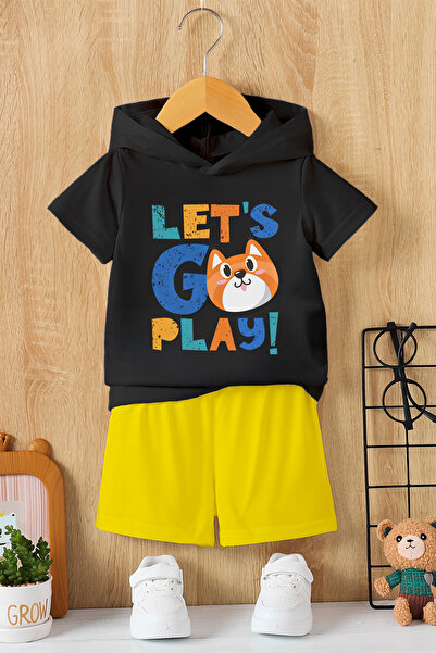 MYADA Novi sezonski hoodie Let's Play Fox Štampano 2-dijelni dečiji set 23322