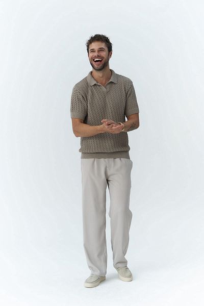 MAİ COLLECTİON Ανδρικό παντελόνι Wells Beige