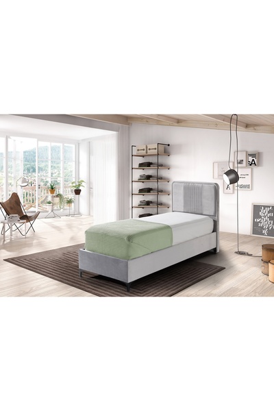 Vivense LUNA NOVA BAZA VE BAŞLIK SETİ, AÇIK GRİ, 90X190