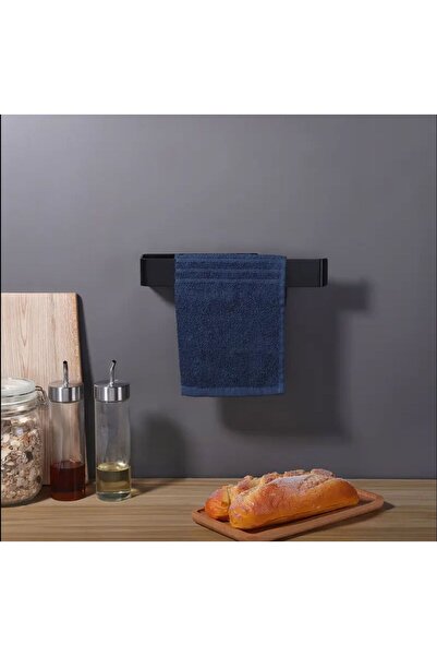 volo dekor -Paslanmaz Çelik Havluluk /Siyah /Yapışkanlı + Vidalı Sistem/ Banyo Lavabo Mutfak