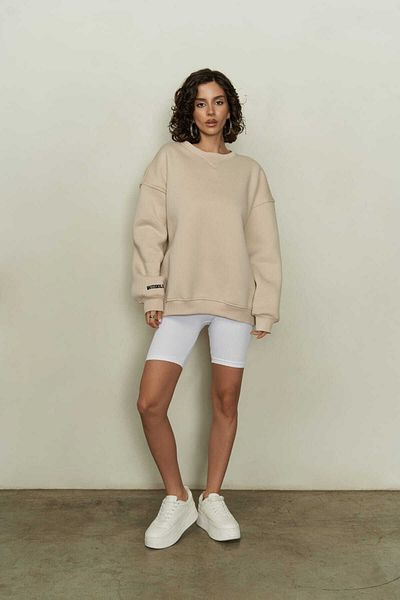 MAİ COLLECTİON Φούτερ Mcllctn Maico Beige Unisex Oversize