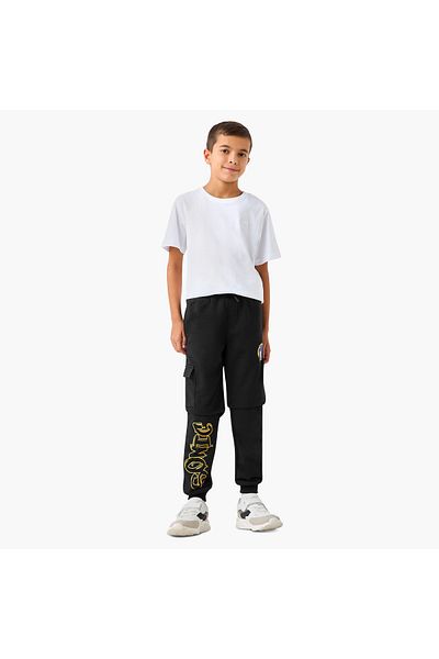 CPLG Sonic the Hedgehog Print Cargo Joggers with Drawstring Closure